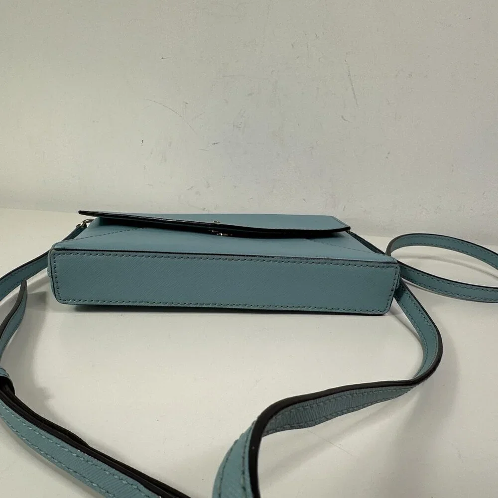 Kate Spade Large Monday Crossbody Bag Blue Leather Envelope